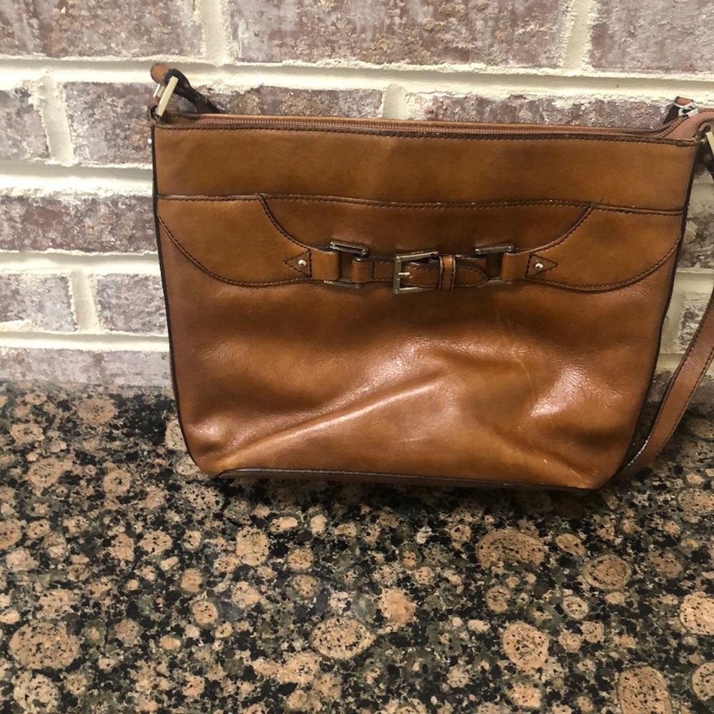 Vintage leather Aigner brown bag used with some marks